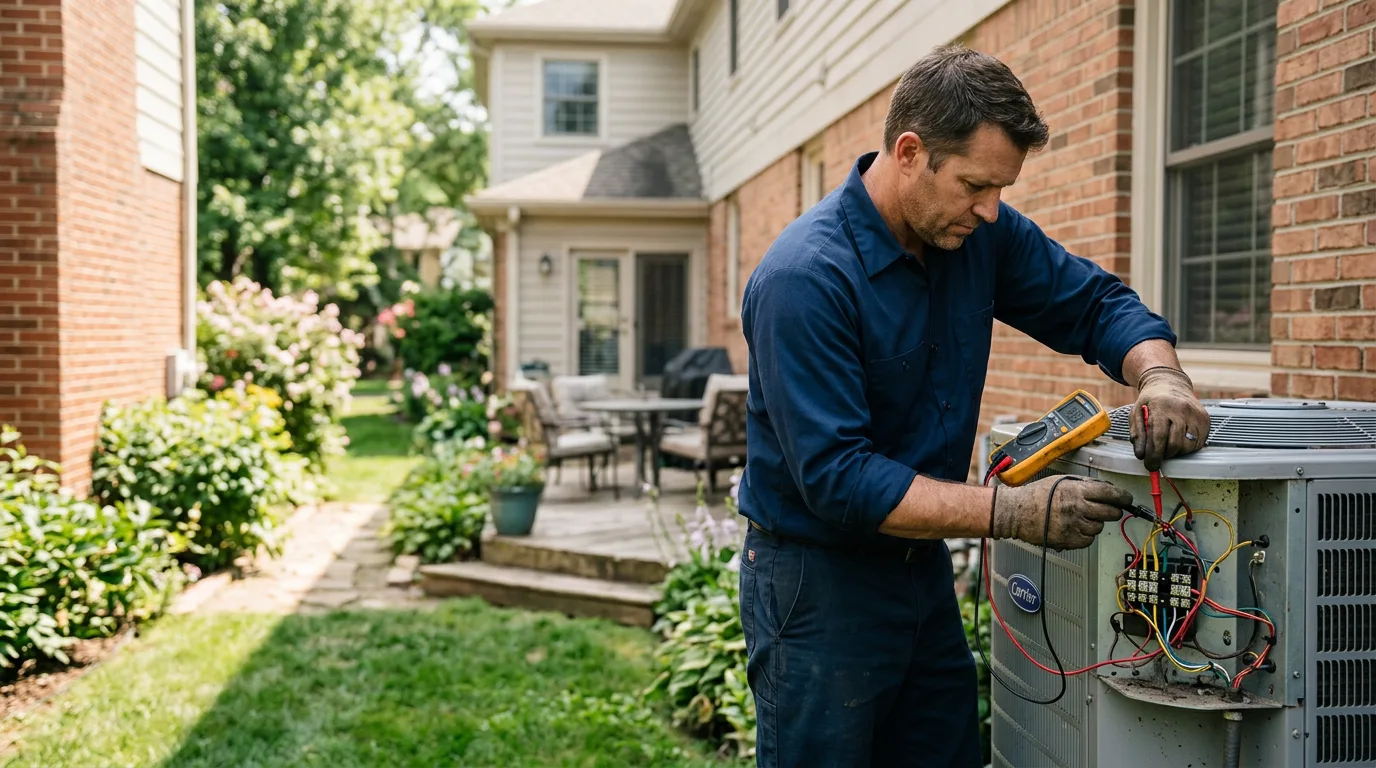 HVAC technician working near Nora Springs, IA